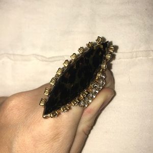 Betsey Johnson Leopard Print Ring